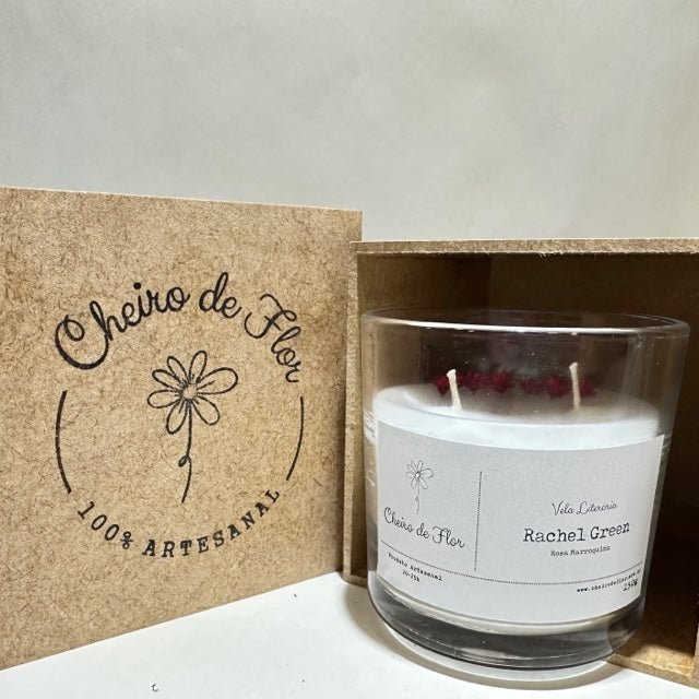 Vela Aromática Literária - Rachel Green - Seriado Friends - Cheiro de Flor