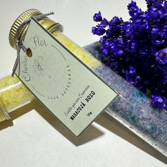Escalda Pés com Essências - Maracujá Roxo - Cheiro de Flor