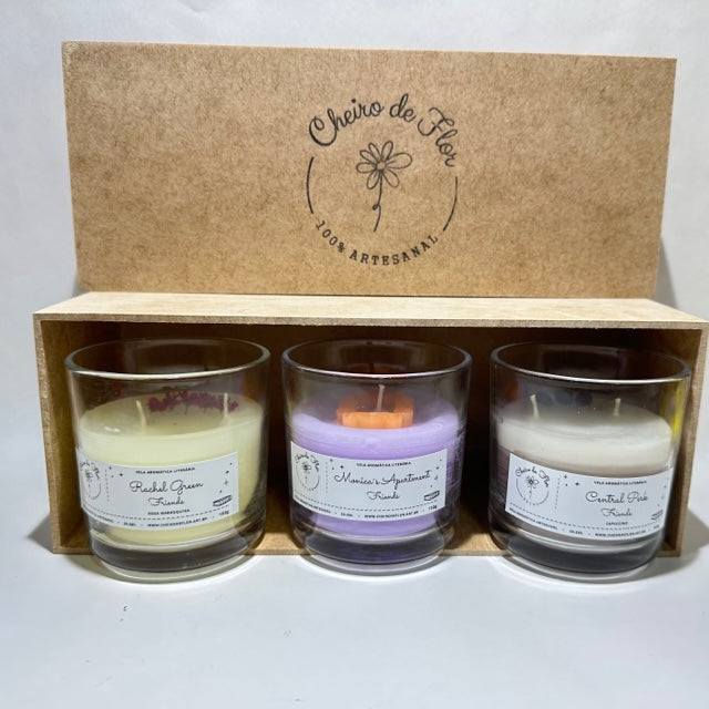 Kit de velas perfumadas Friends - Aroma a flores