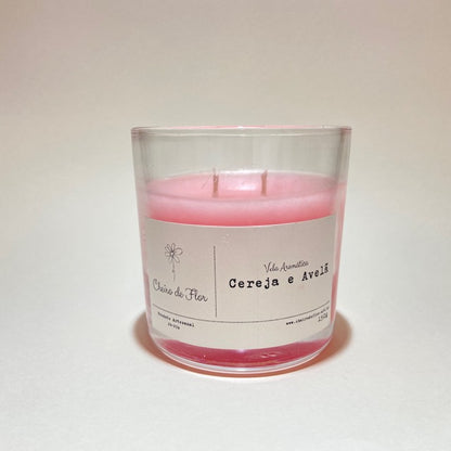 Scented Candle - Cherry and Hazelnut - Flower Scent 