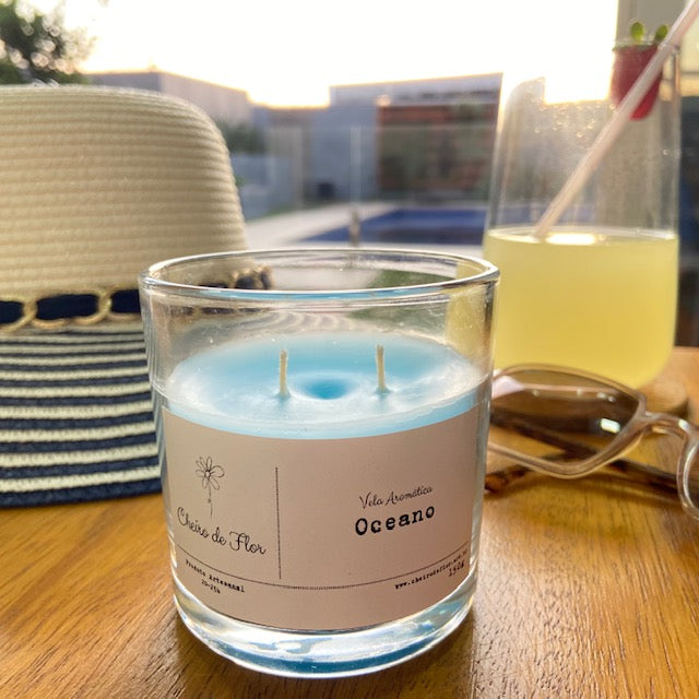 Scented Candle - Ocean - Flower Scent 