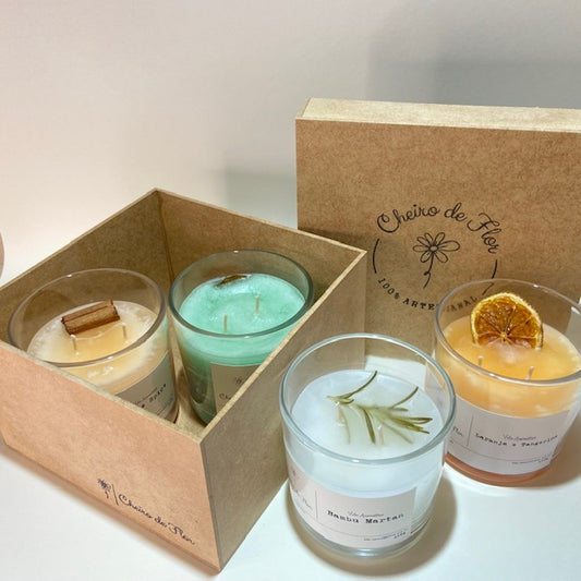 Kit Velas Aromáticas - Cheiro de Flor