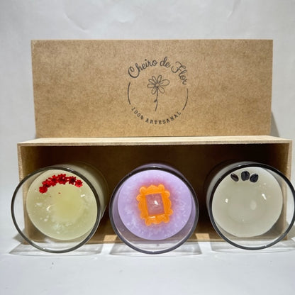 Kit de velas perfumadas Friends - Aroma a flores