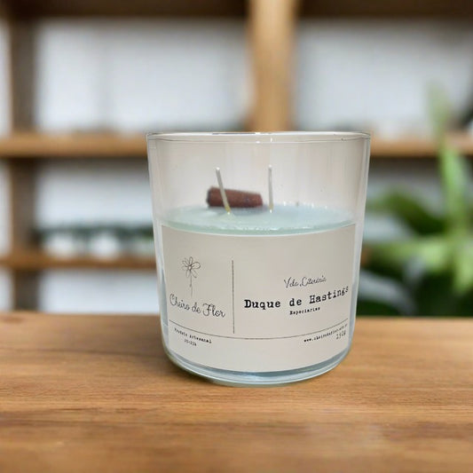 Literary Scented Candle - Bridgertons - Duke of Hasting - Scent of Flower 