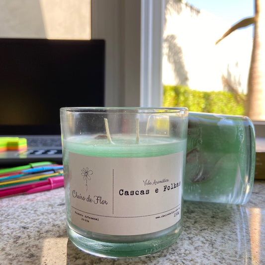 Scented Candle - Barks and Leaves - Flower Scent 