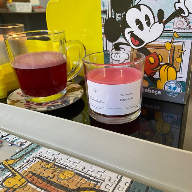 Scented Candle - Strawberry - Flower Scent