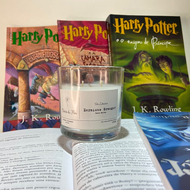 Vela Aromática Literária - Harry Potter -  Hermione Granger - Cheiro de Flor