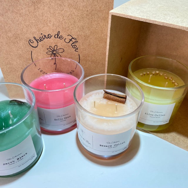 Kit de velas aromáticas literarias - Crepúsculo - Aroma a flores