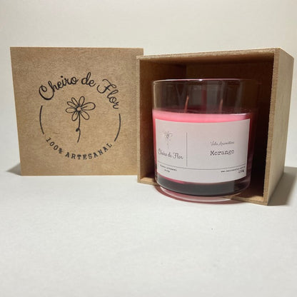 Scented Candle - Strawberry - Flower Scent