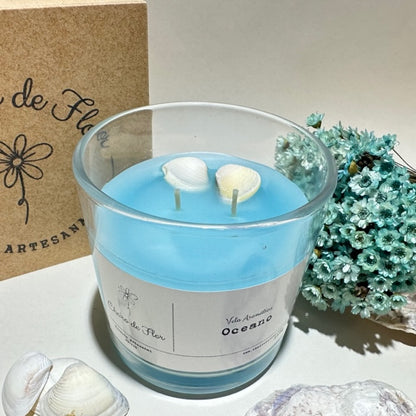 Scented Candle - Ocean - Flower Scent 