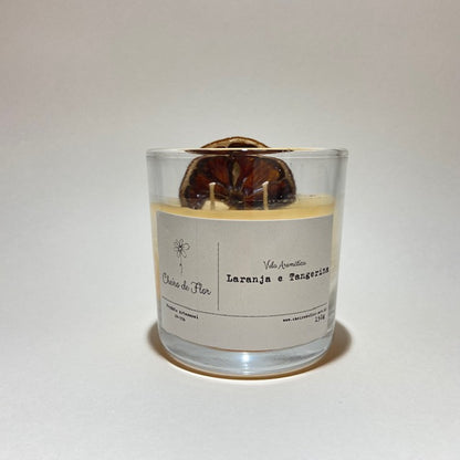 Scented Candle - Orange and Tangerine - Flower Scent 